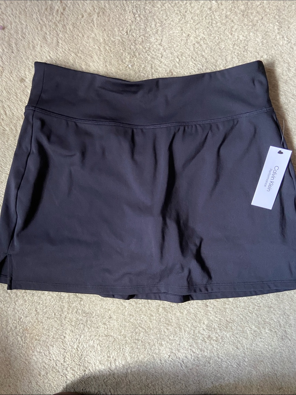 Calvin Klein Black Women’s Athletic Skort with Built-In Shorts